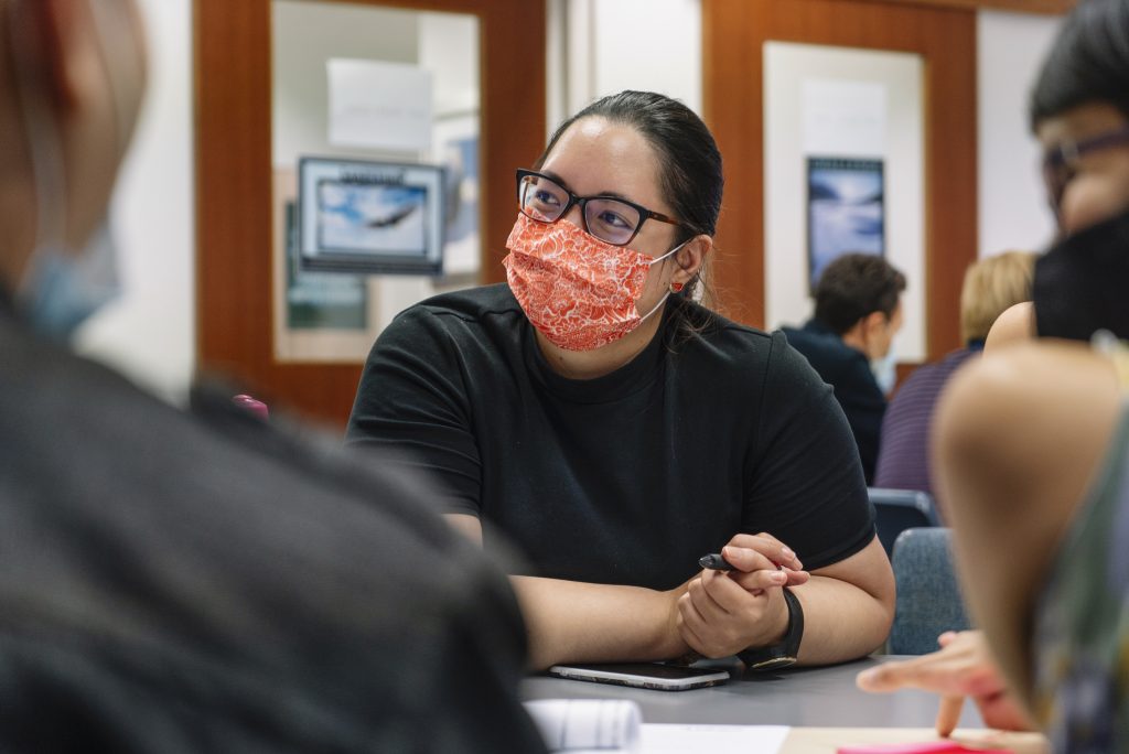 Group work during language training